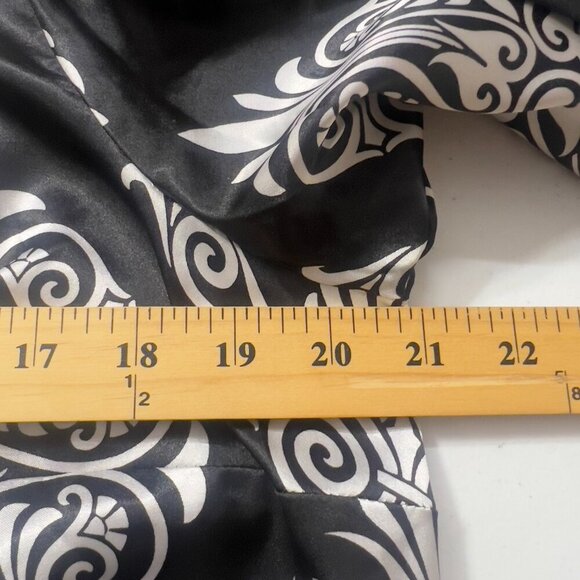 Lane Bryant Plus Black/White Satin Tunic/Blouse - Picture 7 of 7